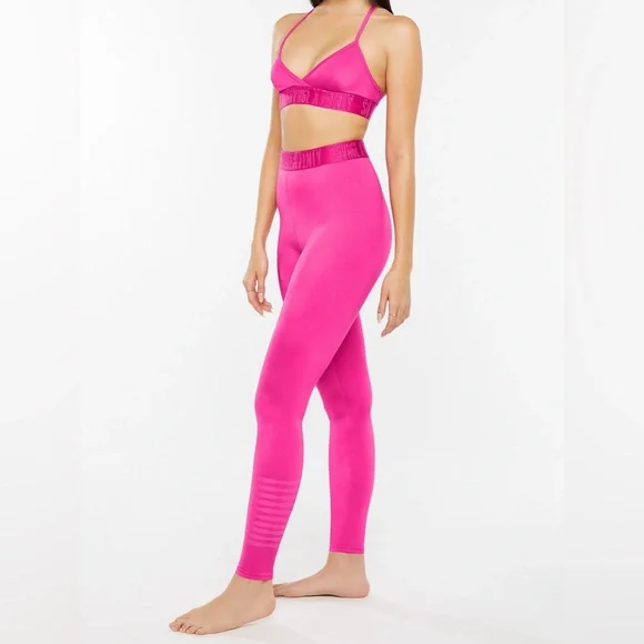 Pink Leggings Athleisure Savage X Fenty Sports Casual Lounge Pants Active Wear - Picture 17 of 17